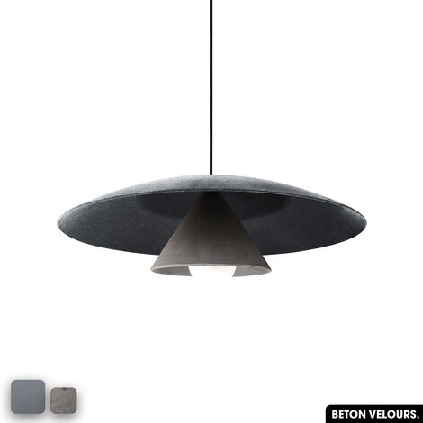 Lampe de suspension en béton velours - OLEMI VELVET CONCRETE  GRIS (1/3)