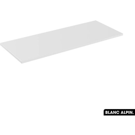 Plan de vasque en bois  BLANC ALPIN  L.140 x P.46 x H.2,5
