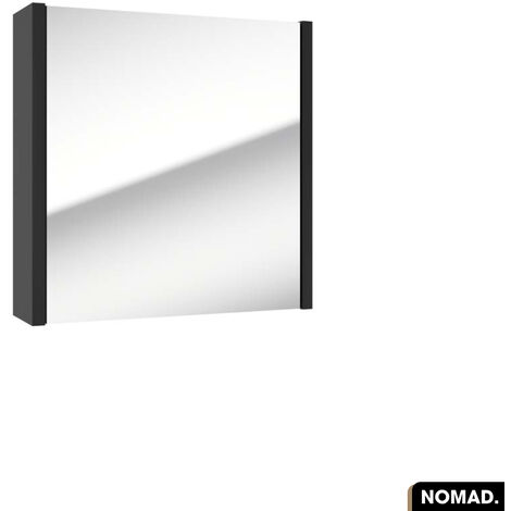Amoire/Miroir de salle de bain NOMAD NOIR 60 x 60 x 15 cm (1/3)