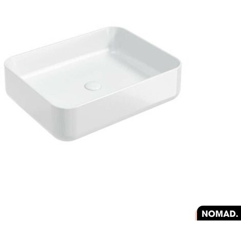 Vasque à poser avec siphon OFFERT NOMAD Blanc 50 × 14 × 39 (1/3)