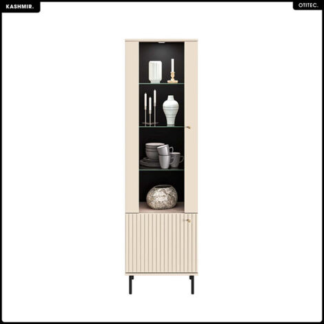 Armoire vitrine - H.190 x L.55 x P.40 cm - KASHMIR (1/5)