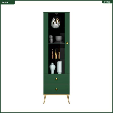 Armoire Vitrine - H.190 x L.55 x P.40 cm - SAPIN (1/5)