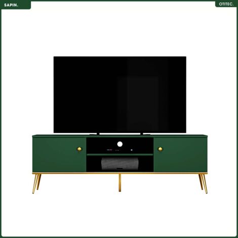 Meuble TV - H.54 x L.160 x P.40 cm - SAPIN (1/5)