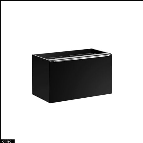 Meuble sous vasque - 80 cm - 2 tiroirs - BOLD BLACK (1/5)