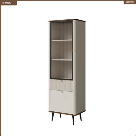 Armoire vitrine - L.56 x H.191 x P.42 - MARLY (1/4)