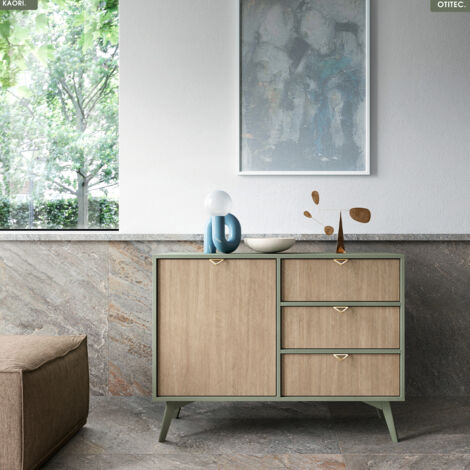 Commode - L.106 x H.80 x P.38 cm - 3 tiroirs - KAORI (1/5)