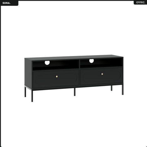 Meuble TV - H.60 x L.150 x P.40 - SUNA - NOIR (1/5)