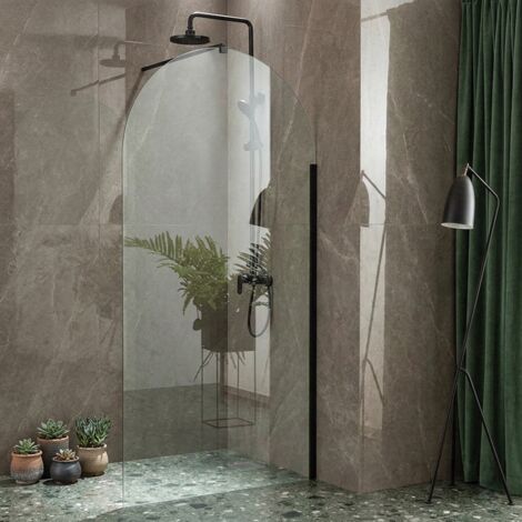 Paroi de douche italienne Clear - 120 x 195 cm - Noir - SIENA (1/5)