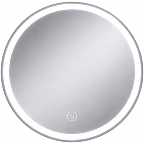 Miroir LED rond - 60 x 60 cm - Éclairage LED en façade - LUMIA (1/4)