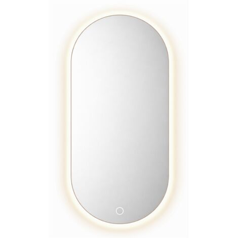Miroir LED ovale - 50 x 70 cm - Éclairage LED rétroéclairé - AURELIA (1/4)