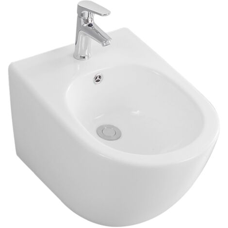 Bidet suspendu - 52 x 36,3 x 33 cm - Blanc -VELA (1/5)