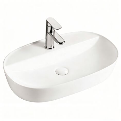 Vasque à poser ovale -61 x 40 cm -Blanc -NOXA