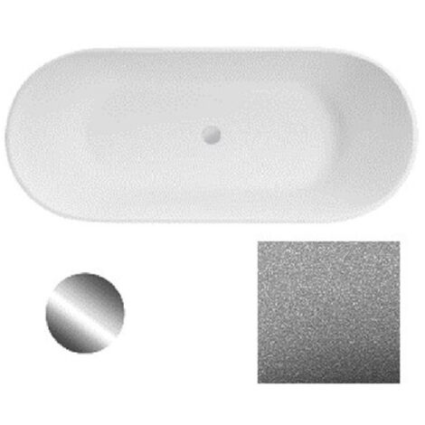 Baignoire îlot Glam chrome avec bonde chrome MOYA 170x70 (1/2)