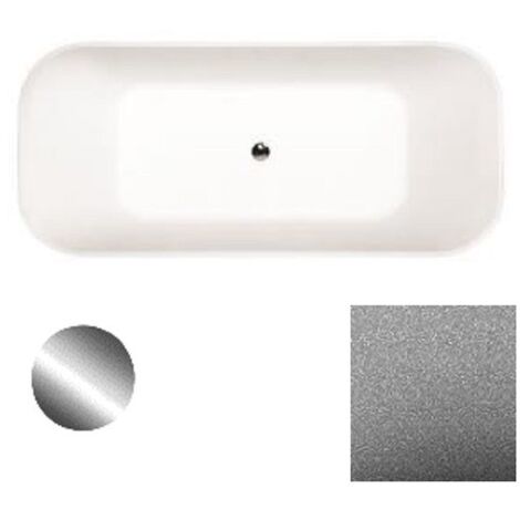Baignoire îlot chrome Glam avec bonde chrome ASSOS S-LINE 160x70 (1/2)