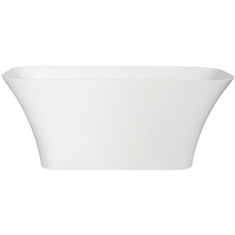 Baignoire îlot blanc mat avec bonde graphite ASSOS 160x70 (1/3)