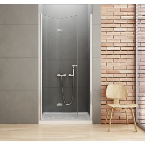 Porte de douche chrome pliante gauche 70 cm CORFOU CHROME (1/5)