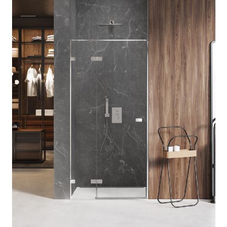 Porte de douche 130 cm chrome pivotante gauche MAJORQUE CHROME (1/5)