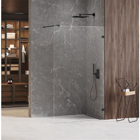Paroi de douche à l'italienne noire 60 cm BORA BORA BLACK (1/4)