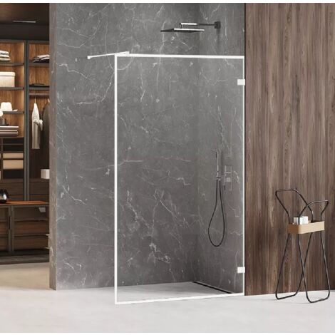 Paroi de douche à l'italienne blanche avec cadre   60 cm  SANTORINI WHITE (1/4)