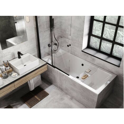 Baignoire rectangulaire blanc QUADRO SLIM 180x80