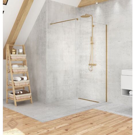Paroi de douche à l'italienne 60 cm doré brossé BALI GOLD BRUSHED (1/5)