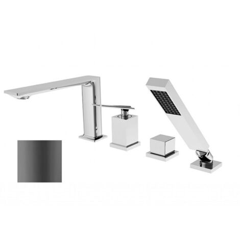 Mitigeur de bain 4 trous à encastrer ASPIRA graphite (1/2)