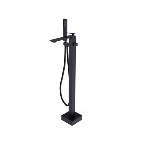 Mitigeur de baignoire îlot noir matt ASPIRA 91 cm (1/2)