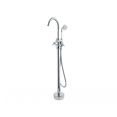 Mitigeur de baignoire îlot chrome RETRO I 115 cm (1/3)