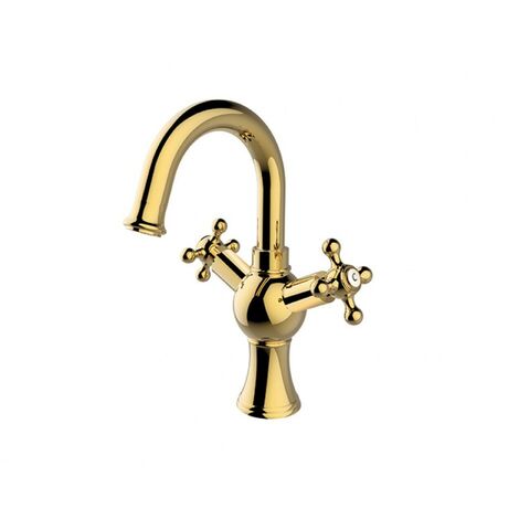 Mitigeur lavabo bas RETRO II, 27,5cm, doré (1/2)