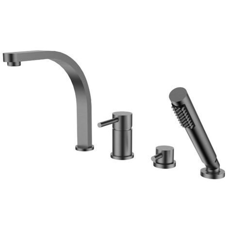 Mitigeur de bain 4 trous à encastrer DECCO graphite (1/2)