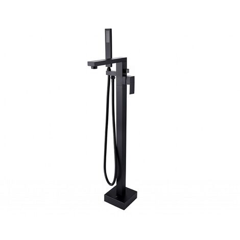 Mitigeur de baignoire îlot noir mat VARIUM 88 cm (1/2)