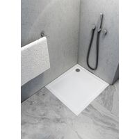Receveur de douche en acrylique blanc - carré - ZAHER - 80 x 80