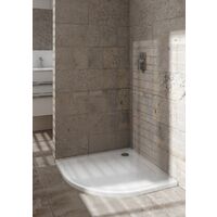 Receveur de douche en acrylique blanc - semi circulaire R55 - ZAHER - 90 x 90