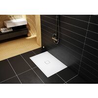 Receveur de douche en acrylique blanc- rectangulaire - LUPUS - 120 x 80
