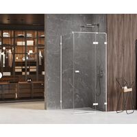 Cabine de douche blanc 100x120cm,pivotante droite SANTORINI WHITE, acces de face