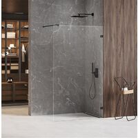 Paroi de douche à l'italienne noire 150 cm BORA BORA BLACK