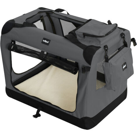 Trasportino Pieghevole Per Animali - Taglia S, 42x36x41cm, Nero, Con Cuscino