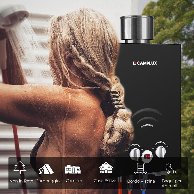 Chauffage Gaz BALI OUTDOORS 7.3kW - Pour Terrasse, Avec Roulettes - Puissant Et Sécurisé