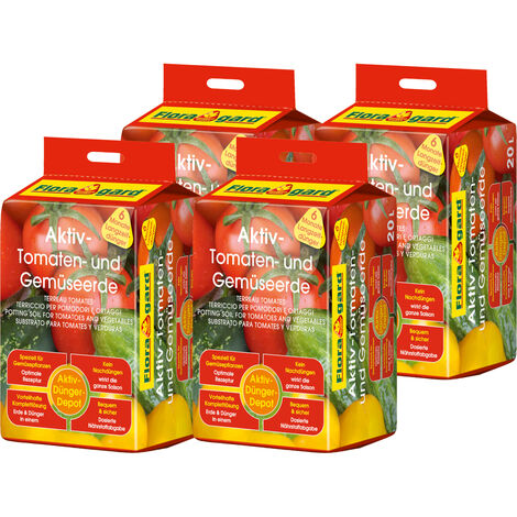 Floragard Aktiv Tomaten und Gemüseerde 4x20 L