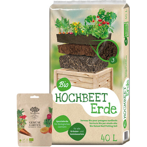 Floragard Universal BioHochbeeterde 40 L & Terre Unity Bio