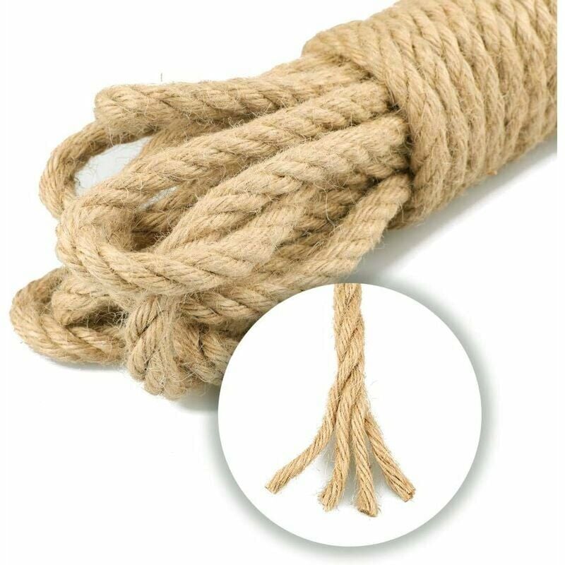 2024 Jute Rope Twine Hemp Rope 10mm Thick For Decoration, Diy
