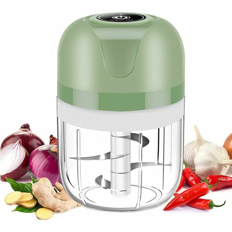 Mini Electric Chopper, Mini Food Processor With 3 Sharp Blades, 250ml Onion  Chopper Usb Charger For Onion, Garlic, Meat, Vegetable, Fruit (pink)