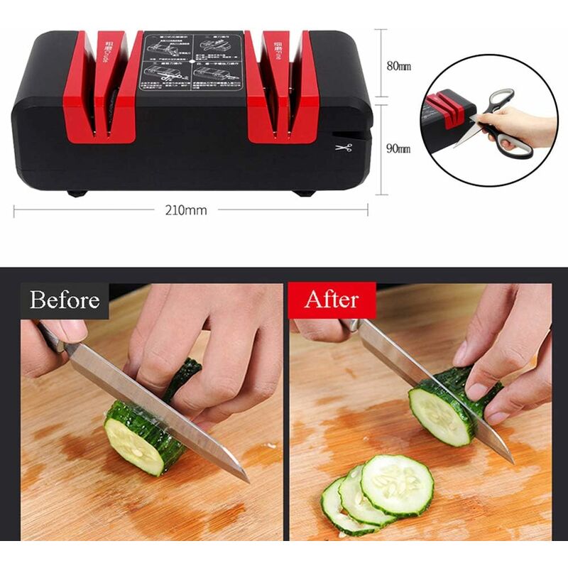 220V Household Electric Knife Sharpener High Precision Kitchen Knife Fast  Grinder Automatic Sharpening Machine 60W 2800RPM
