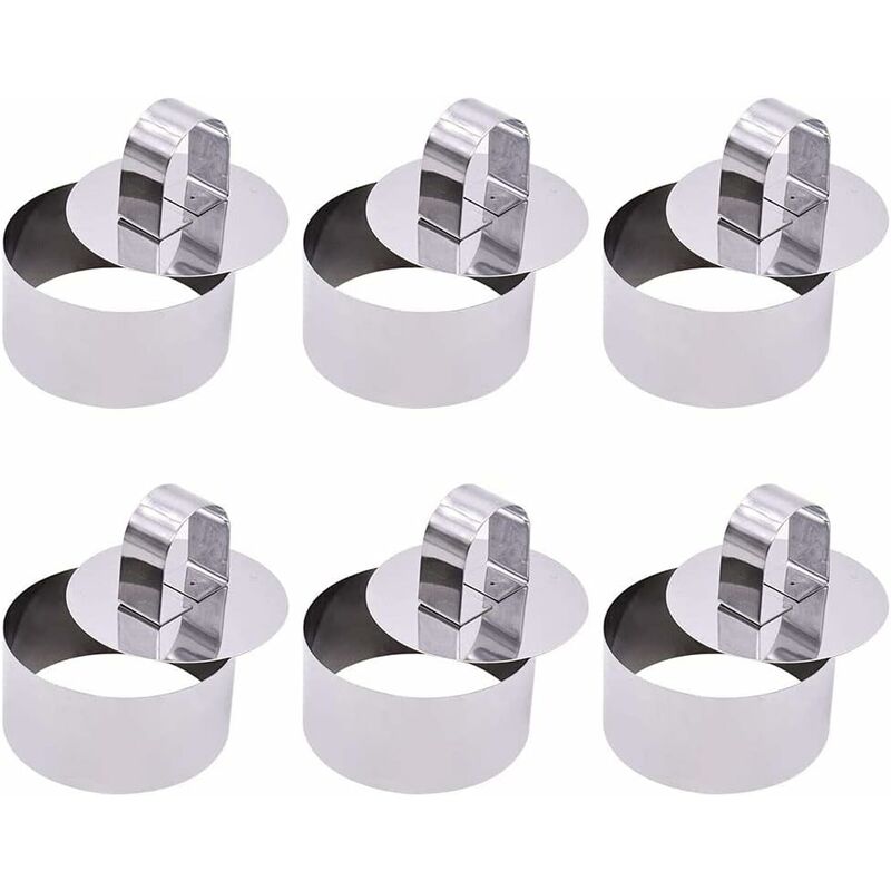 4pcs/set Stainless Steel Cake Mold, Minimalist Silver Cake Ring For Kitchen  | SHEIN