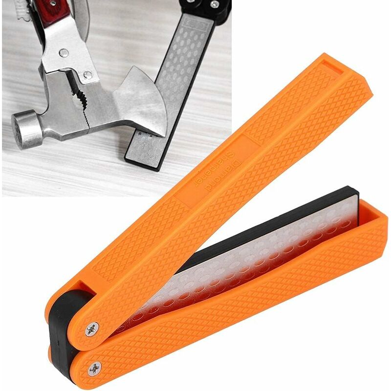 Folding Knife Sharpener, CBTONE 400/600 Grit Portable Double Sided  Sharpener Pocket Diamond Knife Sharpening Stone for Kitchen, Garden,  Outdoor Tools