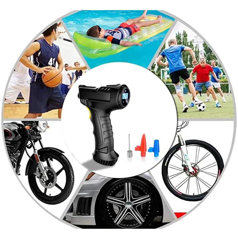 120W Portable Car Air Compressor 150PSI Wireless Digital Touch Electric Air  Pump Car Tyre Inflator Pump for Motorcycle Bike Ball