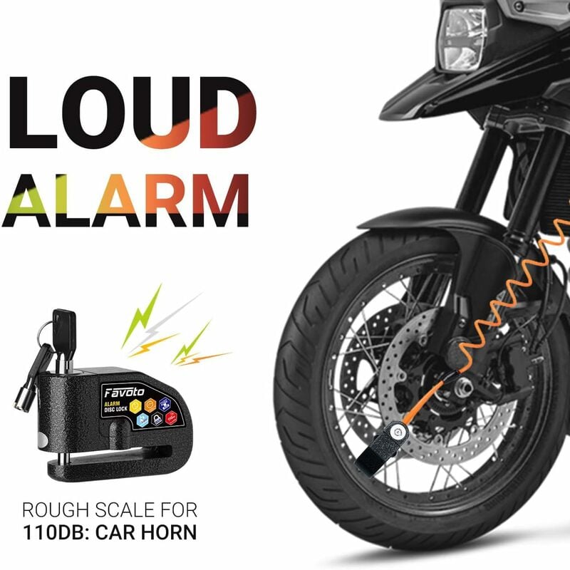 Motorbike best sale alarm lock