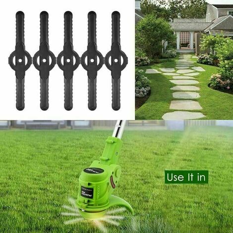 10 Pieces Lawn Mower Blades Garden Mower Accessories, Plastic Replacement  Blades, Garden Tools, Small Hole 5mm