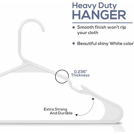 Plastic Hangers Durable Slim Stylish New in Pack of 30 & 150, Gray