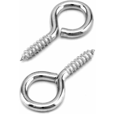 Set of 60 Piton à Visser, 40 x 19 mm, ring screws, galvanized, for